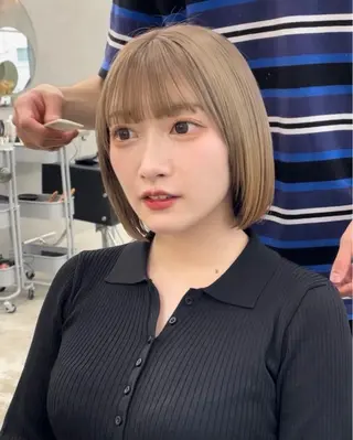 ショート カラー 👑ボブはお任せ ミヤノ👑のヘアスタイル