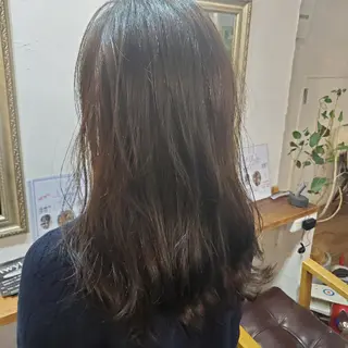 ロング カラー 韓国風レイヤーカット 上手く丁寧早い/マツのヘアスタイル