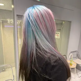 ロング カラー ハイトーンレイヤー 顔まわりSOTAのヘアスタイル