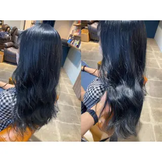 カラー 🩵盛れる顔周り/ 艶カラーemi🩵のヘアスタイル