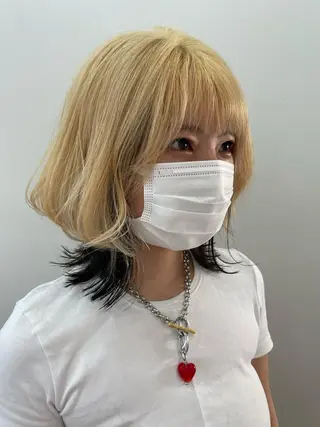ミディアム カラー ショート/脱白髪染め ☆宇﨑悠実のヘアスタイル