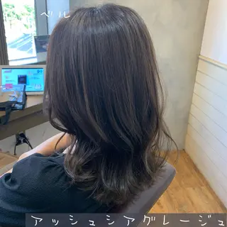 セミロング カラー ✨️美髪矯正×似合わ せ艶カラー✨藤田透のヘアスタイル