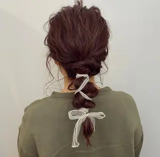 セミロング カラー ヘアアレンジ 🌼 アユカのヘアスタイル