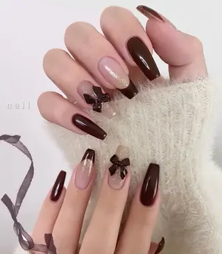 ネイル YumiNail 長さだし&ハンドケアのネイルデザイン