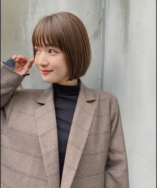 ミディアム カラー 渋谷 透明感カラー 雄貴のヘアスタイル