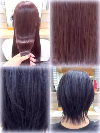 ロング カラー 🪽ラベンダーカラー 暗髪透明感🪽レイナのヘアスタイル