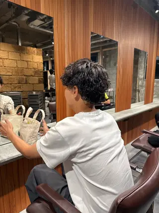 パーマ メンズ 薬院平尾メンズパーマ メンズサロンkazのヘアスタイル