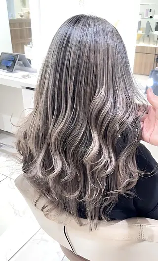 セミロング カラー 山崎俊輔/髪質改善 /バレイヤージュのヘアスタイル