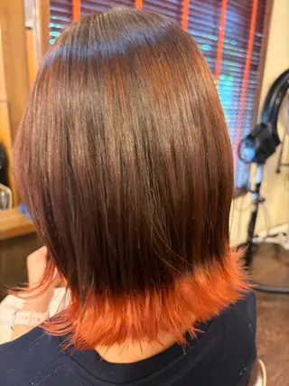ミディアム カラー 長谷川 薫のヘアスタイル