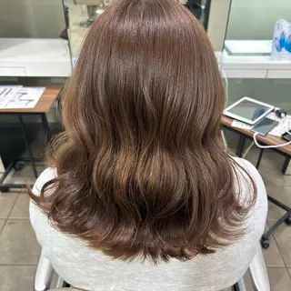 セミロング カラー 濱田 佳奈映のヘアスタイル