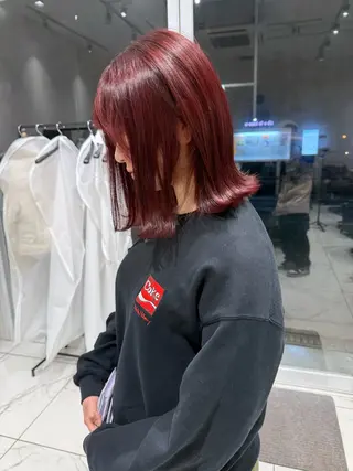 ミディアム カラー 艶髪カラー× ハイトーンRyukiのヘアスタイル