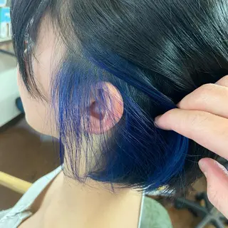 ショート カラー 💜推しインナー カラー/菊池柊真💜のヘアスタイル