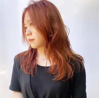 ロング カラー ヘアアレンジ 福岡似合わせレイヤー /ウルフ/ハイトーンのヘアスタイル