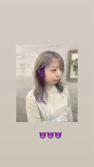 セミロング カラー 髪質改善 RYOのヘアスタイル
