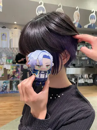 ショート カラー 💖推しカラー💖 オタク美容師✂ゆづきのヘアスタイル