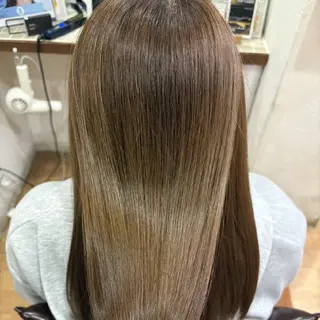ロング カラー 縮毛矯正/ワンカラー モデル募集🫧田村のヘアスタイル