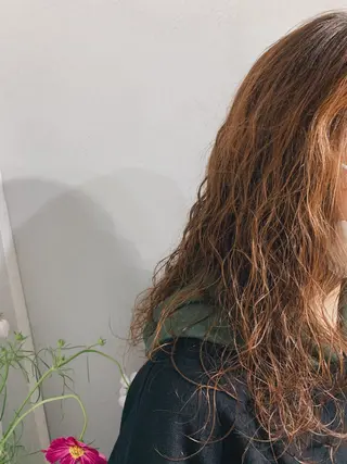 ロング パーマ ヘアアレンジ ボブパーマコテ巻き風 パーマNo1深江秀平のヘアスタイル