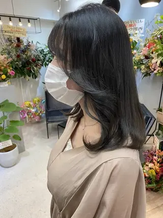 ミディアム カラー The Ect 江坂Kurumiのヘアスタイル