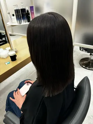 セミロング カラー パーマ 今話題の艶髪矯正 美艶カラー/FUKAのヘアスタイル
