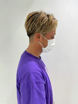 ショート カラー パーマ ヘアアレンジ メンズ キッズ ネイル マツエク・マツパ スパイキー/フェザー /波巻き/かいとのヘアスタイル
