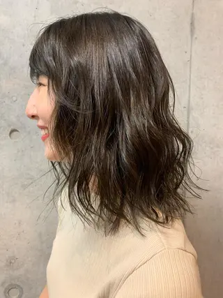セミロング パーマ Yuki☺︎パーマ レイヤーカットのヘアスタイル