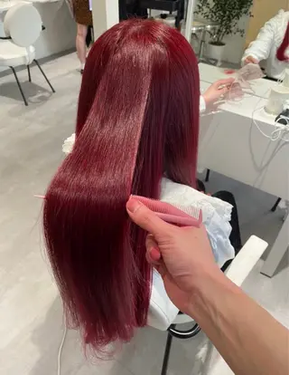 ロング HIDE 矯正のヘアスタイル