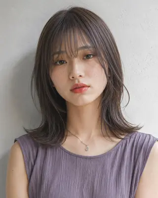 セミロング カラーモデル募集☆ 山村梨香のヘアスタイル