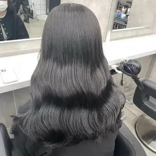 ロング カラー 韓国風艶髪🎀 暖色カラー🤍のヘアスタイル