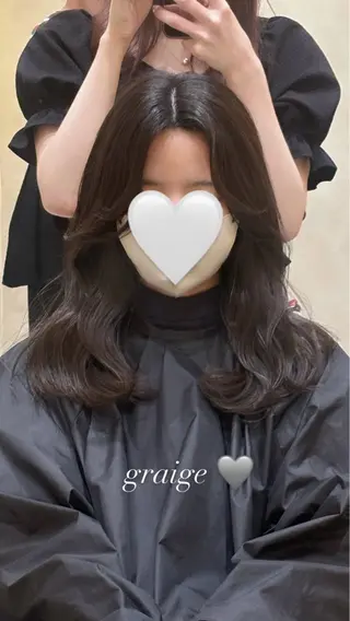 ミディアム Yukie♡ Zinaのヘアスタイル