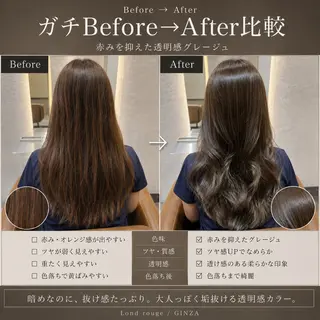 セミロング 銀座副店長/レイヤー /縮毛矯正/田島のヘアスタイル
