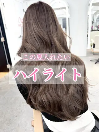 ロング カラー ハイライト/レイヤー 河原町/Manatoのヘアスタイル