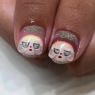 ネイル SHIORI🐈⬛ 韓国⌇ワンホンネイルのネイルデザイン