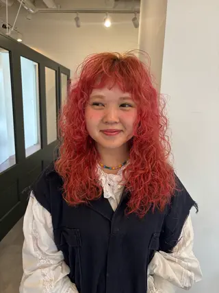 ミディアム パーマ ハードパーマ Rico💜のヘアスタイル