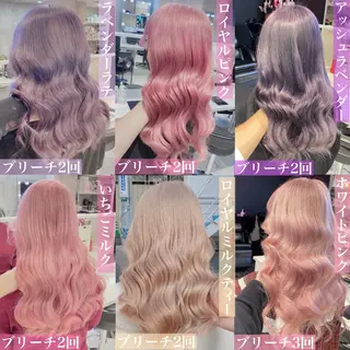 ロング カラー ヘアアレンジ メンズ キッズ マツエク・マツパ ブリーチの髪様 MASATOのヘアスタイル