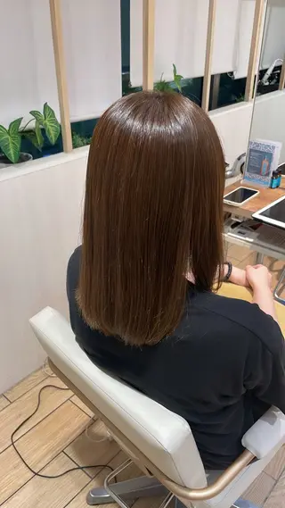 ミディアム 艶カラー/中崎町/ マナ🌼のヘアスタイル