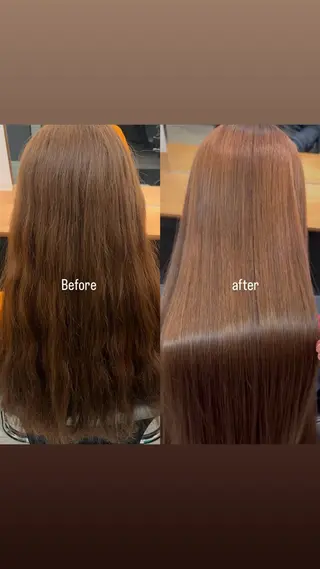 セミロング パーマ いれい すずかのヘアスタイル