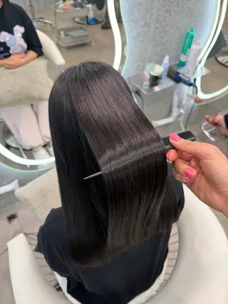 ロング ヘアアレンジ 大宮‎縮毛矯正🩵 レイヤー　佐藤和のヘアスタイル