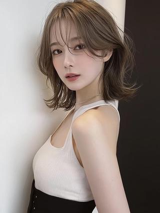 ミディアム 艶カラー/レイヤー Nanami🎀のヘアスタイル