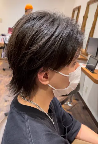 ショート メンズ 縮毛髪質改善カケル 透明感カラー✨のヘアスタイル