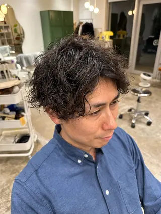 ショート Sabby氏川洸希 パーマのヘアスタイル