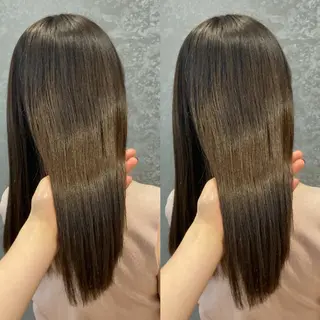 セミロング カラー み うのヘアスタイル