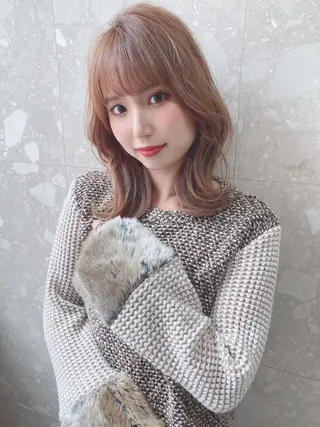 ミディアム カラー 髪質改善美容師 個室サロン白金厚哉のヘアスタイル