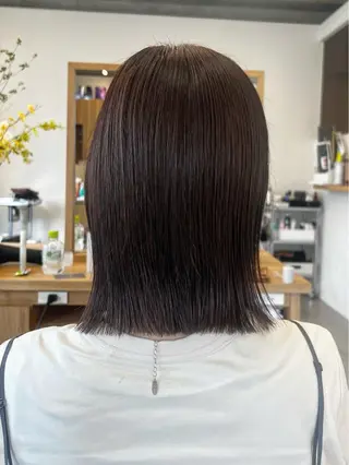 セミロング カラー Ore🫧タナカマヤ /柔らかい質感カラーのヘアスタイル