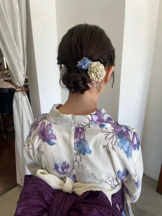 ヘアアレンジ まつ あみのヘアスタイル
