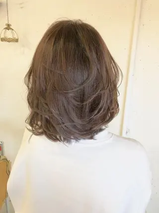 ミディアム カラー ヘアアレンジ 佐藤 輝幸のヘアスタイル