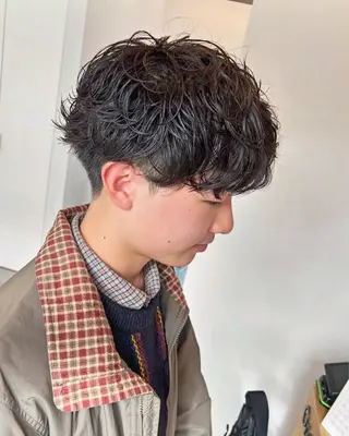 パーマ メンズ Ore🫧タナカマヤ /柔らかい質感カラーのヘアスタイル