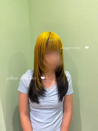 セミロング カラー エクステ🎀 暖色カラー🎀amiのヘアスタイル