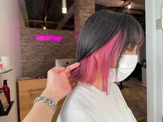 ミディアム カラー YUI/ ブリーチカラー🌷のヘアスタイル