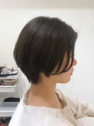 ショート ウフ 長瀬のヘアスタイル