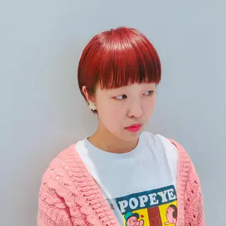 ショート 似合わせ艶髪カラー ❤️ハダユミのヘアスタイル